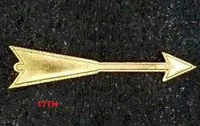 17TH CORPS BADGE.BRASS